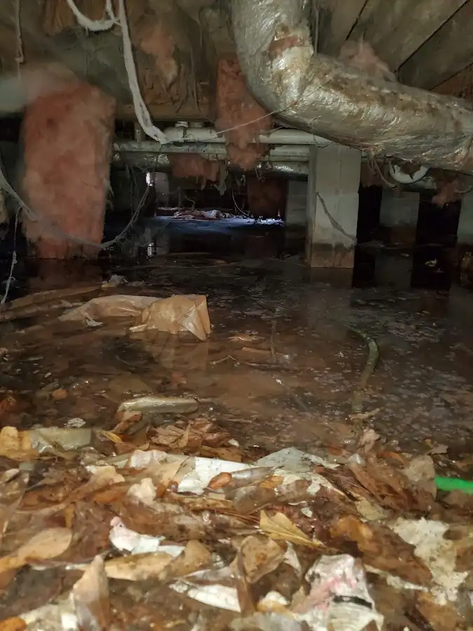 Crawl space flood assessment for Commercial Water Damage Restoration in Airway Heights