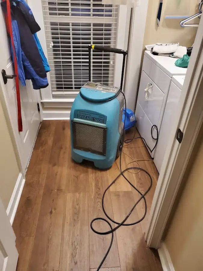 Commercial dehumidifier deployed for Flood Damage Cleanup in Airway Heights